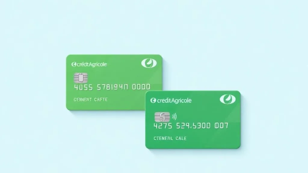 Illustration : deux cartes bancaires vertes — Blank et Propulse by CA
