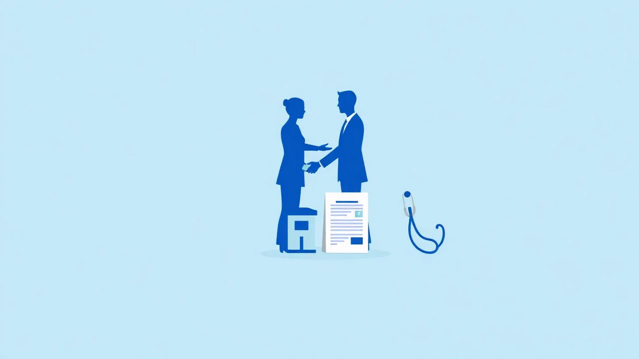 Illustration : contrat de collaboration libérale et redevance entre soignants
