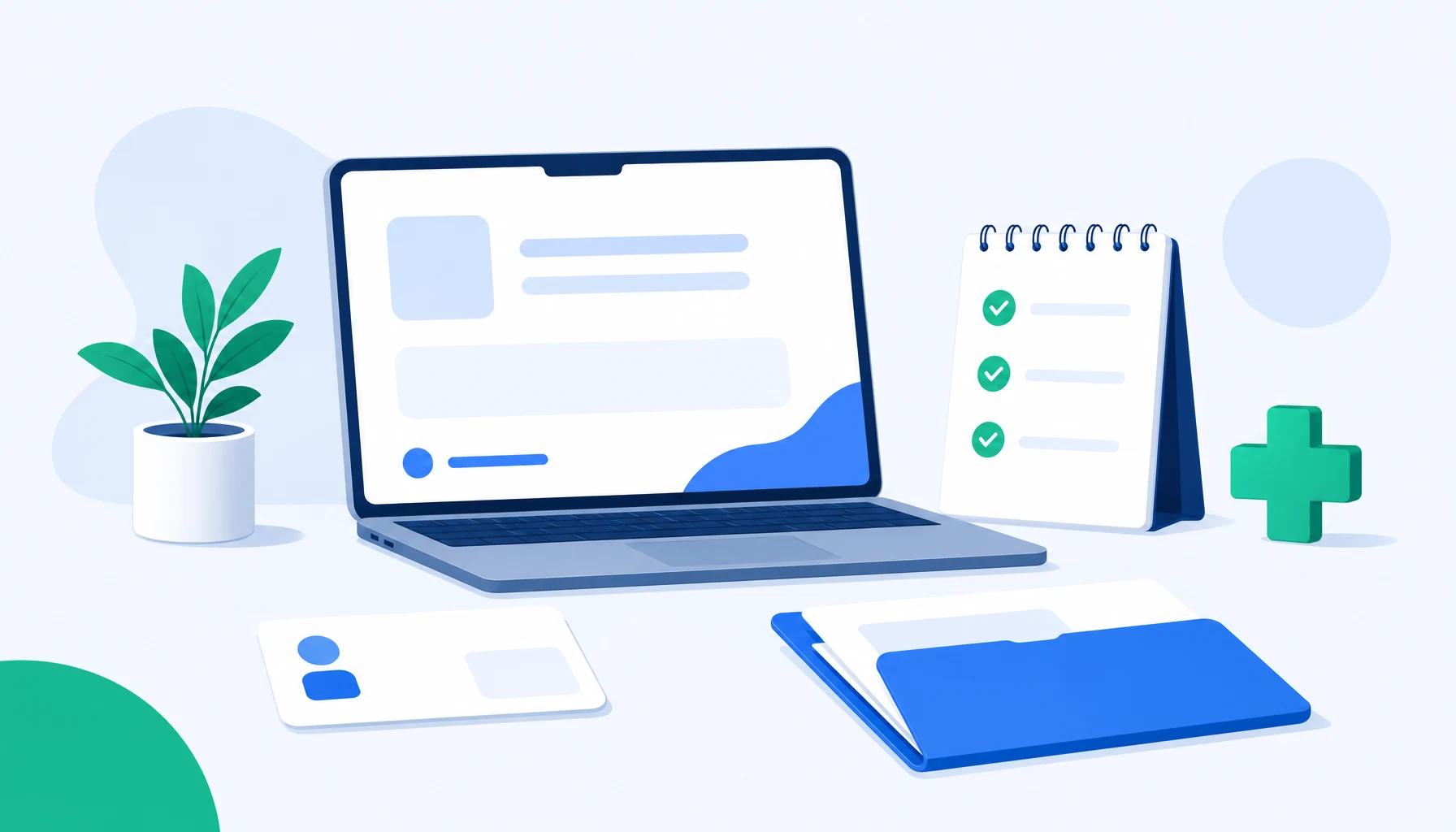 Illustration : ouverture d'un compte pro de soignant libéral, checklist et documents